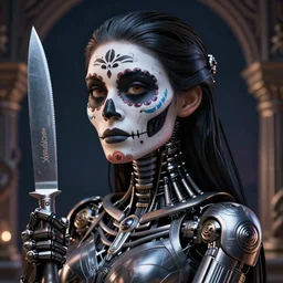 beautiful female android!, intricate detailed environment, moody portrait by paul bellaart, global illumination, cinematic, ( el dia los muertos ), smooth, blade runner, photorealism, hd, 8 k, beautiful, cinematic, art by moebius and rutkowski and artgerm and michelangelo and mucha and loish and wlop