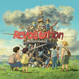 the birth of a new revolution. the creation of something large. in the style of rossdraws, wlop, greg rutkowski, ghibli