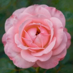 achingly beautiful extreme close up painting of blooming pink rose on green background by rene magritte, monet, and turner. piranesi. macro lens, symmetry, circular.