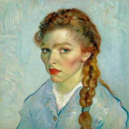 Belle Delphine portrait by Vincent Van Gogh
