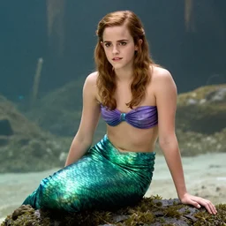 Emma Watson as a mermaid