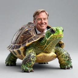 mitch mcconnell sticking his head out of a turtle shell, half turtle, half mitch mcconnell, octane render, unreal 5 engine