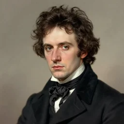 photorealistic portrait of frederic chopin, 1 / 4 headshot, canon