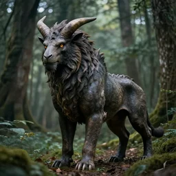 Professional Photo Of A Mythical Beast In A Forest, 4K, Photorealistic, Extremely Detailed