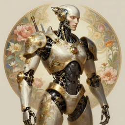 portrait of peacermaker, robot steampunk, floral! horizon zero dawn machine, intricate, elegant, highly detailed, ray tracing, digital painting, artstation, concept art, smooth, sharp focus, illustration, art by artgerm and greg rutkowski and alphonse mucha, 8 k