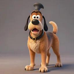 a dog that looks exactly like goofy from disney, realistic, extremely detailed, full body shot, 4 k, cute, funny, professional photography