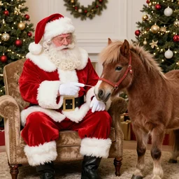 Jordan Peterson on Santa's lap, asking for a pony