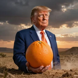 donald trump combined with an orange
