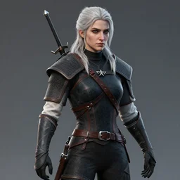 3 d model of ciri the witcher! 5 amazing details 8 k beautiful ultra realistic sharp focus cinematic lightning highly detailed, digital painting, artstation, concept art, smooth, sharp focus, in the style of jeehyung lee mirco cabbia, astor alexande