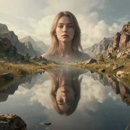 symmetry!! she became nothing but a faint memory in his mind, surreal landscape, very detailed, perfect composition, perfect lighting, 4 k, trending on artstation, greg rutkowski, derek zabrocki, artgerm, realistic, octane render, 3 d, blender, unreal engine