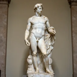 a Marble Statue of a man