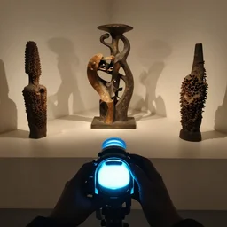rhizomatic machine, super - resolution microscopy, first - person view, light mode, fluorescent lamp, rembrandt lighting, tremella - fuciformis, diorama, abstract sculpture, kiki smith