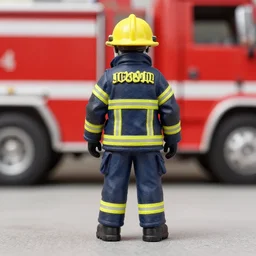a 3 5 mm photo from the back of a firefighter standing in front of a burning building, bokeh, canon 5 0 mm, cinematic lighting, film, photography, depth of field, award - winning