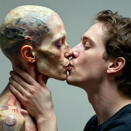 1 9 2 0 s photo of body worlds kiss close up