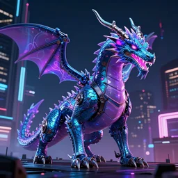 cyberpunk neon dragon in night city, ultra detailed, trending on artstation, concept art, octane render, unreal engine,