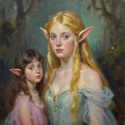 a beautiful elf princess, oil painting, by Fernanda Suarez and ross tran