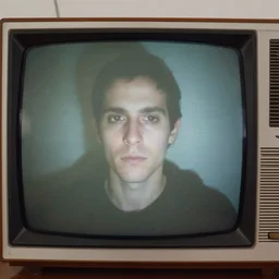 an image seen on an old television screen that captures what a dead person sees