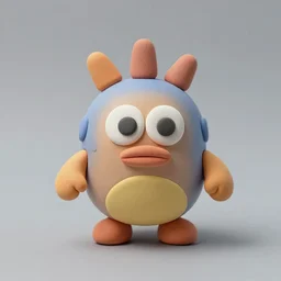 orbulon from warioware clay sculpture