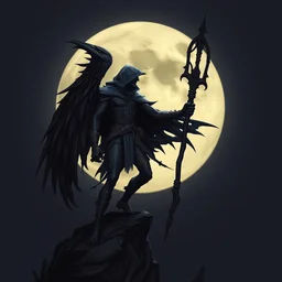 moon themed dnd character class. raven