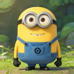 anime style minion from despicable me in style of studio ghibli