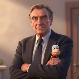calm sean connery as a pixar disney character from up ( 2 0 0 9 ), unreal engine, octane render, 3 d render, photorealistic