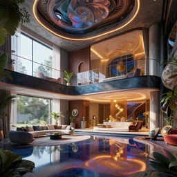 an insanely intricate detailed beautifull 3 d render of a modern house interior, unreal engine, octane render, redshift, 8 k resolution, colorfull, intricate reflexions, soft dramatic lighting, cinematic, subsurface scattering, anti aliashing,