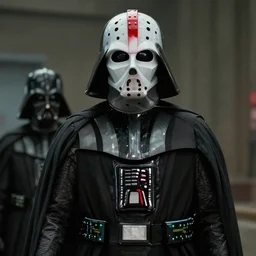 film still of jason vorhees as darth vader in star wars