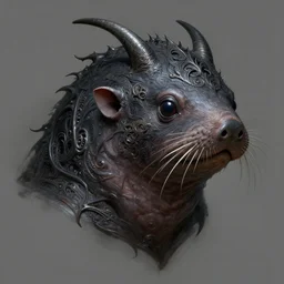 anthropomorphic 2 4 - cell head in edgy darkiron porpoise, intricate, elegant, highly detailed animal monster, digital painting, artstation, concept art, smooth, sharp focus, illustration, art by artgerm, wayne barlowe, trending on artstation and greg rutkowski and alphonse mucha, 8 k