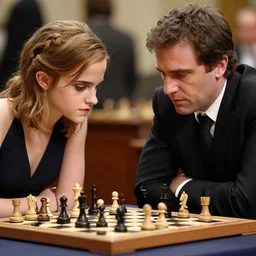 emma watson playing chess against gary kasparov and winning!