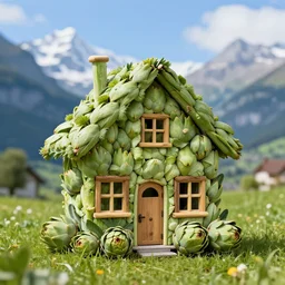 a house made entirely out of artichokes in switzerland