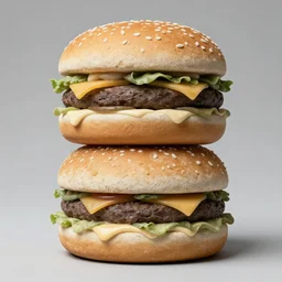 stacked stone sculpture of a hamburger by Devin Devine