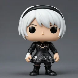 cloud strife nier funko pop, hyperrealistic, toy, highly detailed, sharp focus