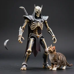 professional render of skeletor murdering a kitten, action figure, studio lighting, deep focus, award winning photograph, realistic