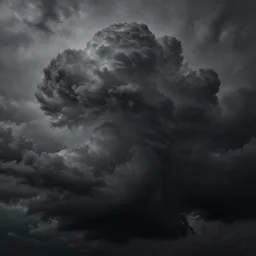 Black clouds in isolation, by Andreas Rocha + Ted Nasmith, dark, cinematic lighting, masterpiece, highly detailed, 8k resolution, trending on art station