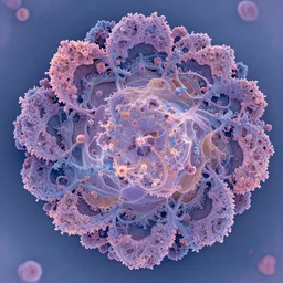 biological fractal pastel colored electron micrograph hyperrealistic alex gray 8 k