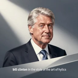 “ bill clinton in the style of the art of hylics ”