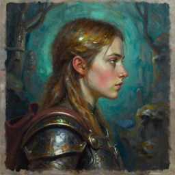 side portrait, imogen poots, paladin, gloomhaven, organic painting, hard edges, gelled lighting, luminescent, octane render, by greg manchess, huang guangjian, gil elvgren, sachin teng, greg rutkowski, jesper ejsing, rhads, ilya kuvshinov, cushart krenz