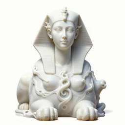 symmetry!! full beautiful female porcelain sphinx body sculpture by daniel arsham and raoul marks, intricate, elegant, highly detailed, digital painting, artstation, smooth, sharp focus, all white features on a white background, delicate facial features, golden ratio composition, interconnected, liquid composition