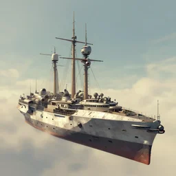 1400's Frigate featured in no mans sky concept art, highly detailed, soft colors, art by by Charlie Bowater, by Mark Brooks