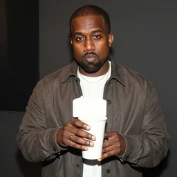 kanye west poorly cosplaying bean of coffe