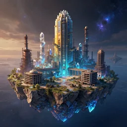 a beautiful very detailed illustration of nature building architecture court unfinished building abandoned city industrial architecture by ted nasmith, architecture island crystal at dawn darkacademia matte painting futuristic thermal imaging retro atlantis thermal vision fantasy cosmic, archdaily, wallpaper, highly detailed, trending on artstation.