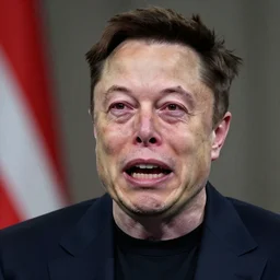 elon musk crying