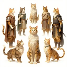 A beautiful illustration of a civilization of anthropomorphic Feline warriors by John Harris | Graphic Novel, Visual Novel, Colored Pencil, Comic Book:.3 | unreal engine:.5 | establishing shot