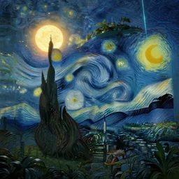 architecture by vincent van gogh, darkacademia cyberpunk tron tundra thermal vision morning sun nightsky magic realism laser steampunk junglepunk, archdaily, wallpaper, highly detailed, trending on artstation.