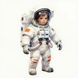game asset of sketches watercolor of a boy astronaut by Stanley Artgerm Lau, WLOP, Rossdraws, James Jean, Andrei Riabovitchev, Marc Simonetti, and Sakimichan, tranding on artstation , assets