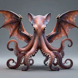octopus with cat ears and dragon wings, artwork by Tooth Wu and wlop and beeple. octane render, trending on artstation, greg rutkowski very coherent symmetrical artwork. cinematic, hyper realism, high detail, octane render, 8k
