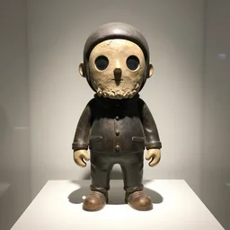 subgenius sculpture toy on display