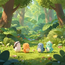 lush paradise, little cute creatures
