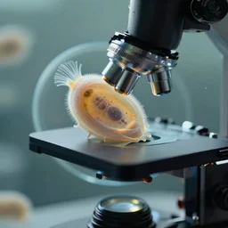 microscope image of a Protozoan, 4k photo,