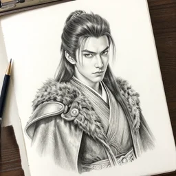 a stunning character design by a professional artist, hyper-detailed pencil drawing